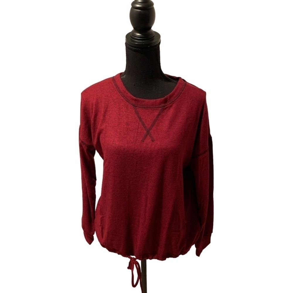Freeloader Hacci Long Sleeve Pullover Sweater Burgundy Small NWT